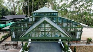 Glass Conservatory Venue, Large Iron Frame Glass Hall, Wedding Event Glasshouse, Large Glass Conservatory Solution
